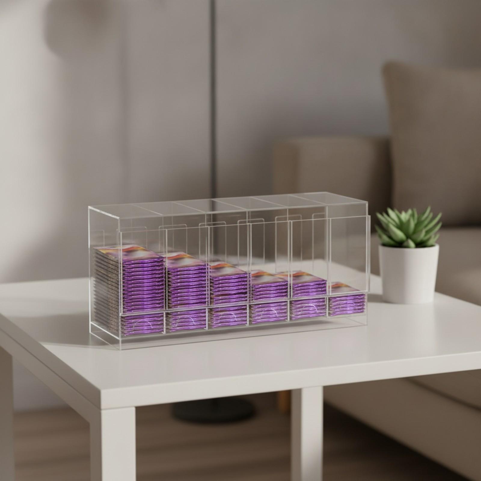 Storage & Organization - صندوق عرض بطاقات مقسم، بدون غطاء،