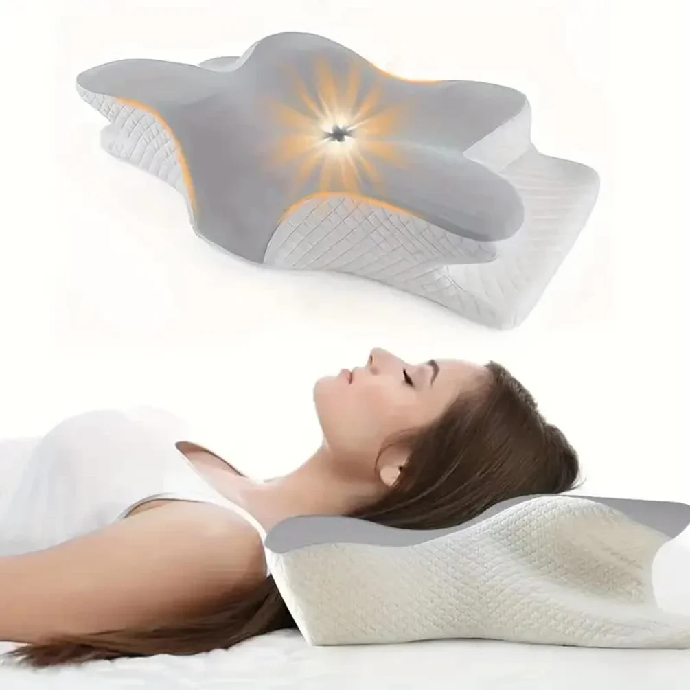 Memory Foam Orthopedic Pillow Neck Pain - وسائد من الإسفنج الذكي على شكل