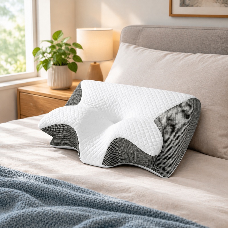 Memory Foam Orthopedic Pillow Neck Pain - وسادة رقبة مريحة مصنوعة من مادة