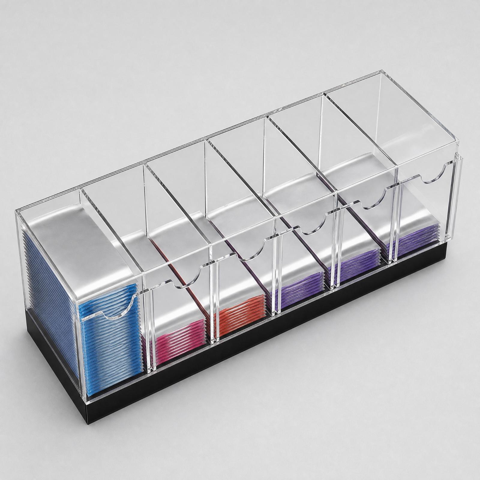 صندوق عرض بطاقات مقسم، بدون غط - مراجعة Storage & Organization وسعره