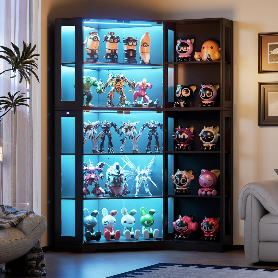 خزانة عرض زاوية مع أبواب زجاجي - مراجعة Storage & Organization وسعره