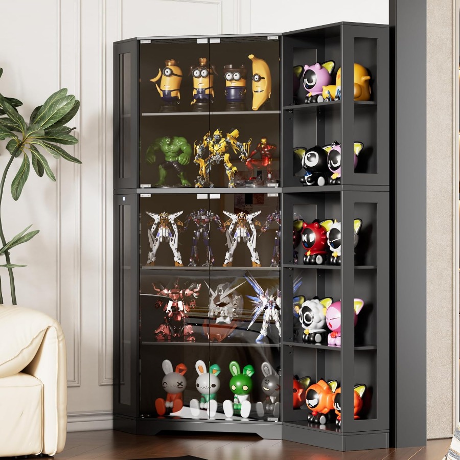 خزانة عرض زاوية مع أبواب زجاجي - مراجعة Storage & Organization وسعره