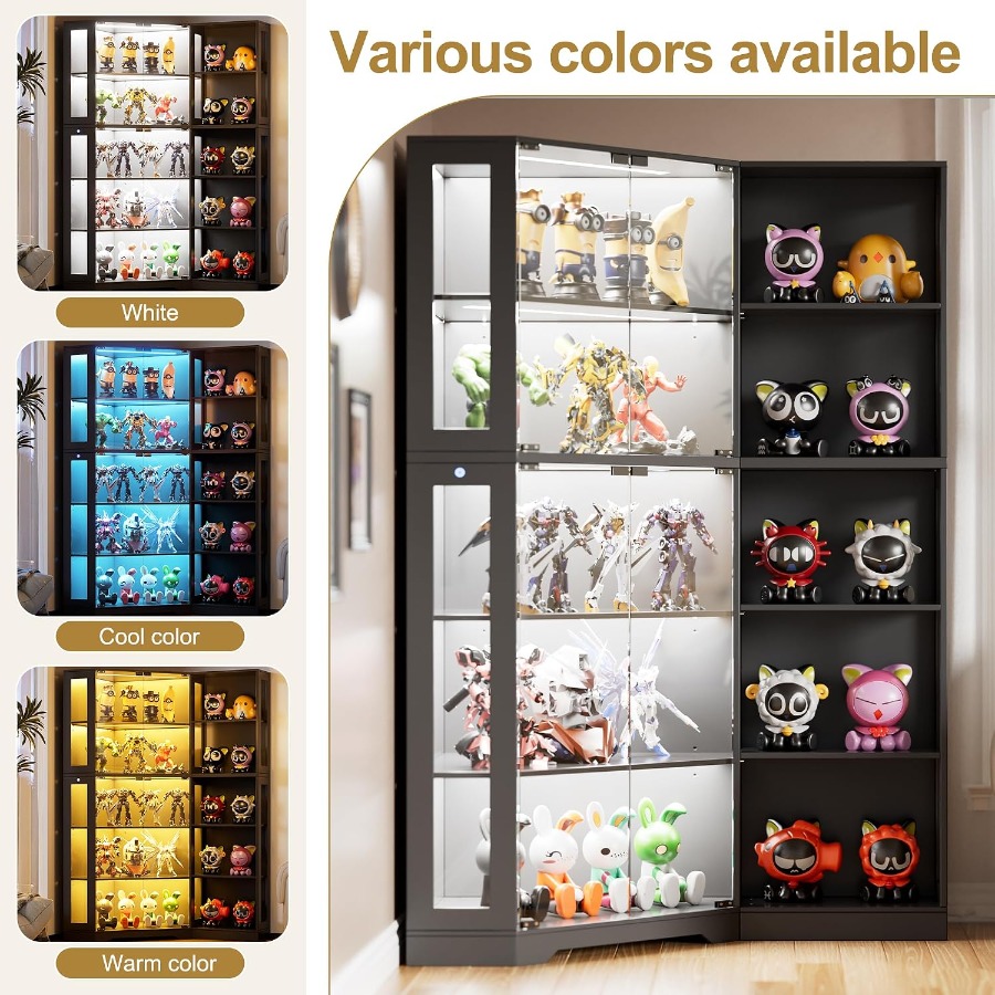 خزانة عرض زاوية مع أبواب زجاجي - مراجعة Storage & Organization وسعره