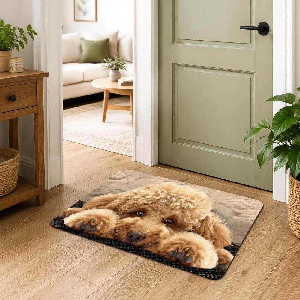 سجادة أرضية متينة بنقشة الكلاب - مراجعة Quick Dry Diatomite Bath Mat وسعره