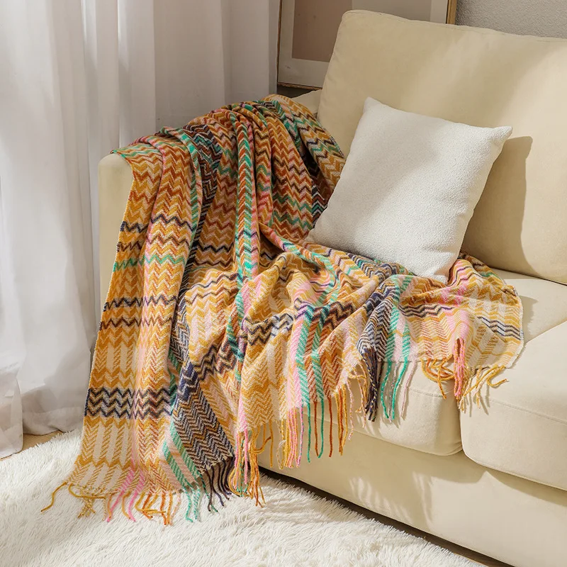 بطانية بوهو مموجة مع شراشيب، غ - مراجعة Boho Throw Blanket Fringe وسعره